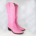 Women's Classic Pointed Toe Embroidered Western Rodeo Cowboy Cowgirl Boots Pink Trendy Womens Boots